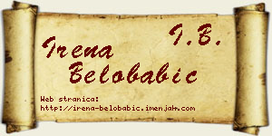 Irena Belobabić vizit kartica